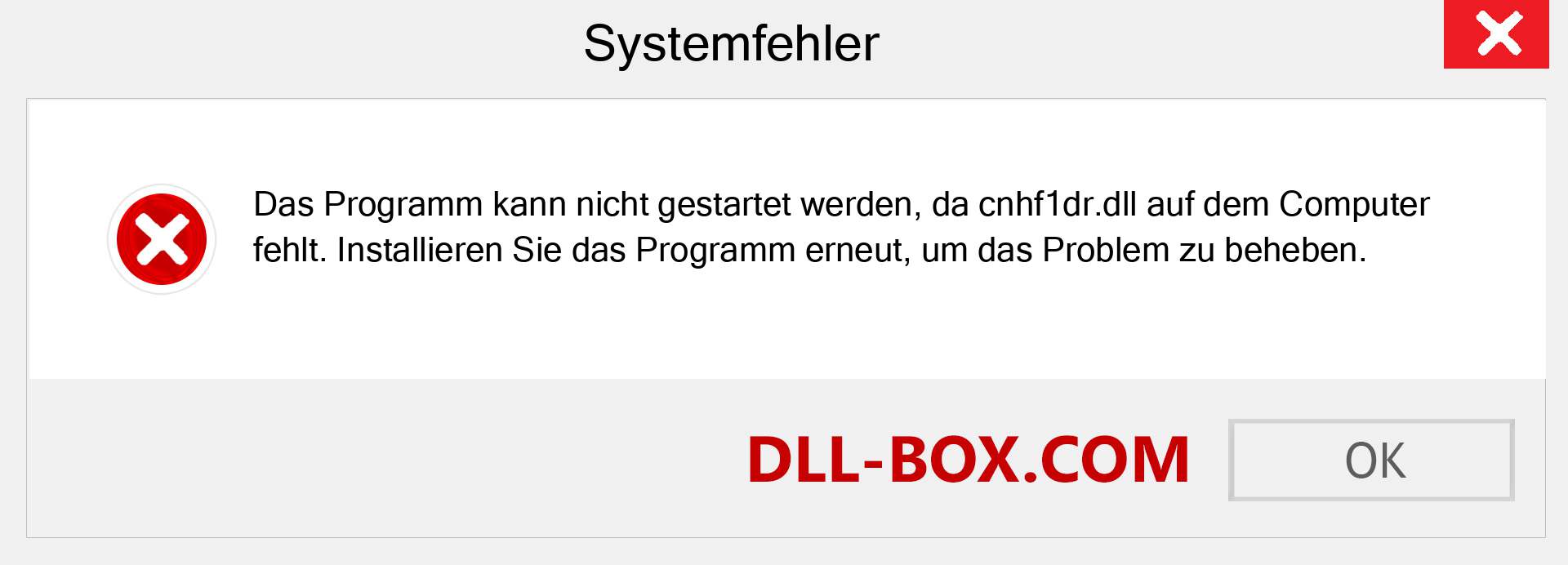 cnhf1dr.dll-Datei fehlt?. Download für Windows 7, 8, 10 - Fix cnhf1dr dll Missing Error unter Windows, Fotos, Bildern